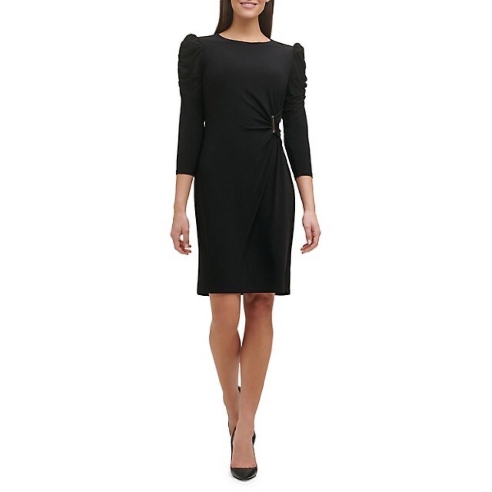 Tommy Hilfiger
Ruched Waist Puff-Sleeve Midi Dress